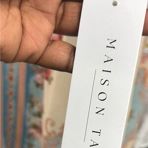 Maison Tara High Low Dress - Blue and Pink Floral